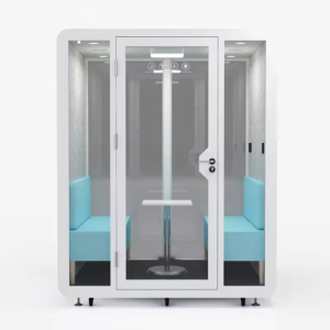 高槻市の文教地区にあるミーティングブースポッドは学生と企業が共同プロジェクトを進める際にプライバシーを守りながら議論できる重要な拠点です。