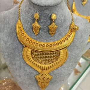 Qatar Gold Plated Jewelry for Bridal Large Design Middle East Wedding Jewelry Set for Women Party