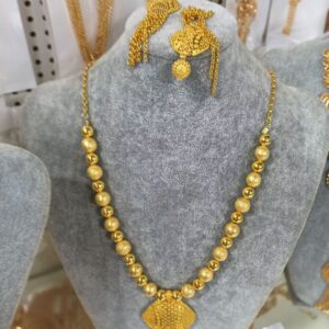 Dubai Classic Gold Plated Jewelry Set Women's Bridal Necklace Earring Bracelet Ring Set African