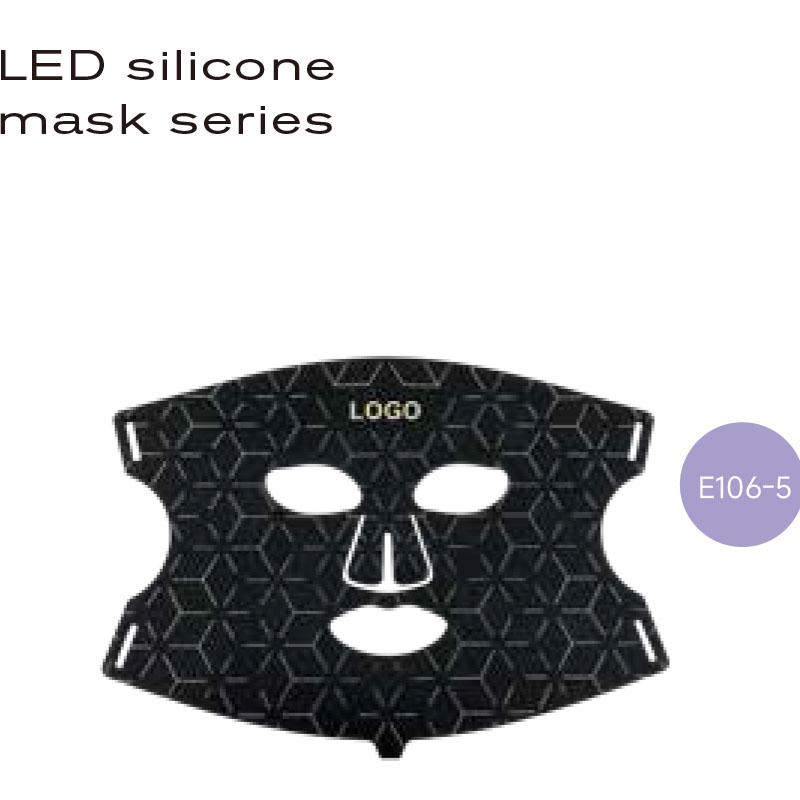 B2B LED Silicone Facial Mask Manufacturer E106-5 | Wholesale OEM ODM 108 LED Light Therapy Skincare Device Supplier